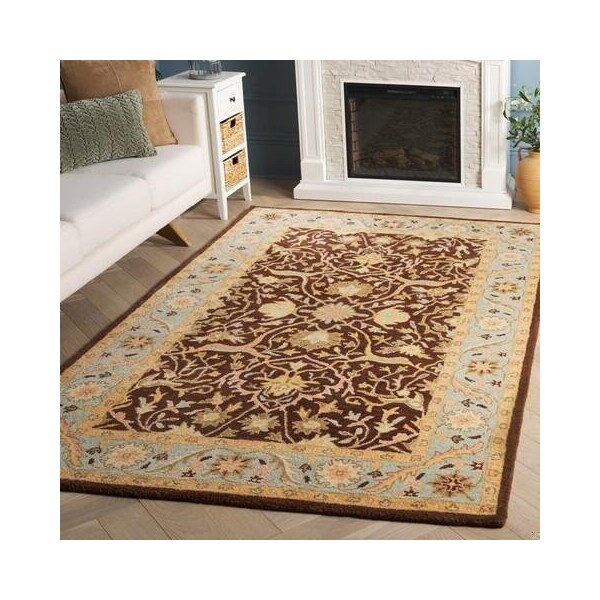 Safavieh 2 x 3 ft. Accent Traditional Antiquity- Brown and Green Hand Tufted Rug - AT14F-2