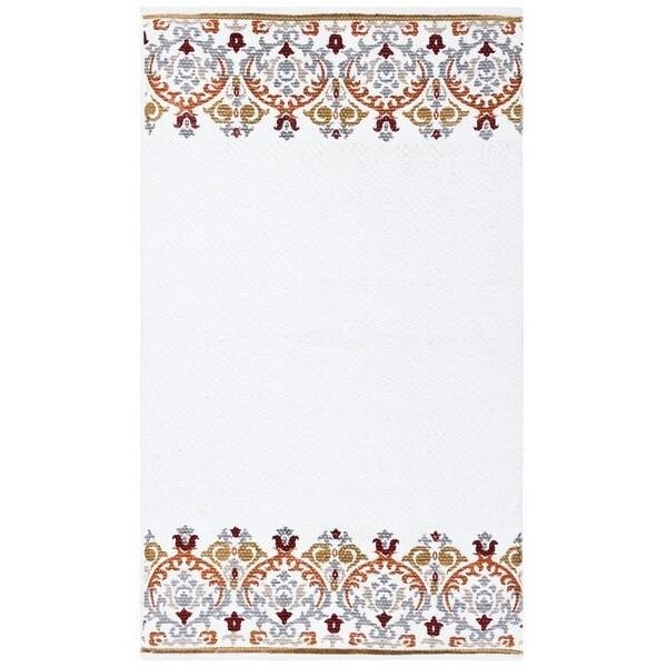 Safavieh 3 x 5 ft. Cedar Brook Rectangle Hand-Loomed Rug Ivory & Green - CDR101Y-3