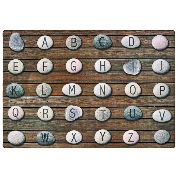 Carpets For Kids Carpets for Kids 60216 6 x 9 ft. Rectangle Alphabet Stones Seating Rug - 60216