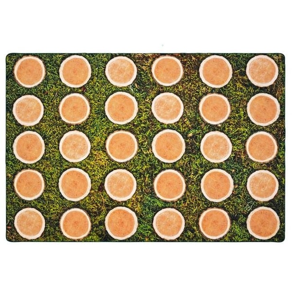 Carpets For Kids Carpets for Kids 60816 6 x 9 ft. Rectangle Tree Rounds Seating Rug - 60816