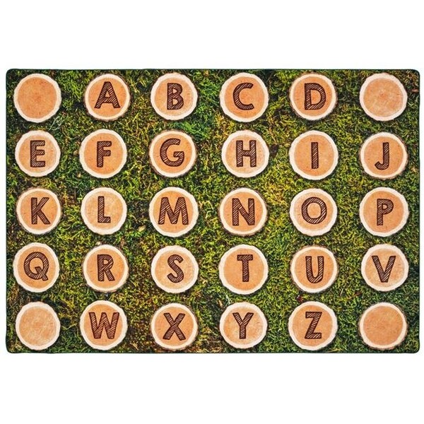 Carpets For Kids Carpets for Kids 60616 6 x 9 ft. Rectangle Alphabet Tree Rounds Seating Rug - 60616