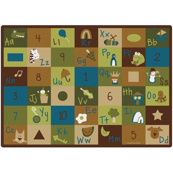 Carpets For Kids Learning Blocks Nature Rug - 37701