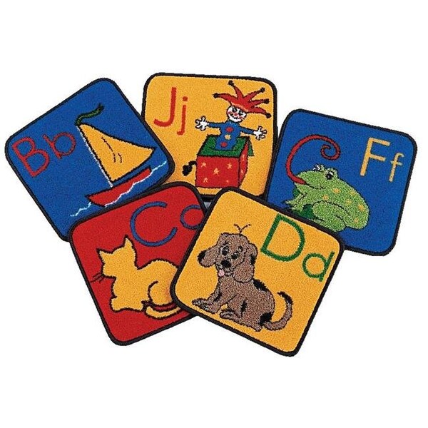 Carpets For Kids Carpets For Kids 1026 ABC Phonic Squares - Set of 26 - 1026