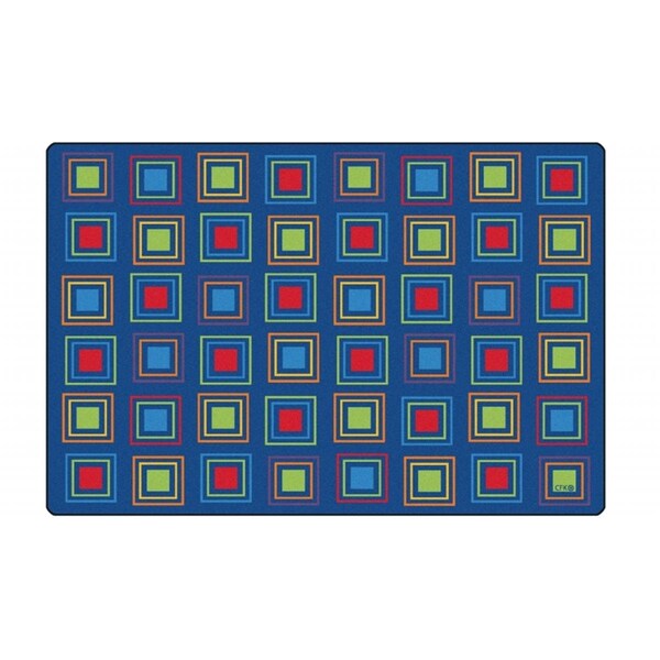 Carpets For Kids Primary Squares Seating Rug, 4 x 6 ft. - CA62000