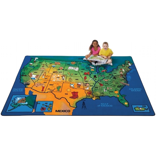 Carpets For Kids USA Learn and Play 7.67 ft. x 10.83 ft. Rectangle Carpet - 2017