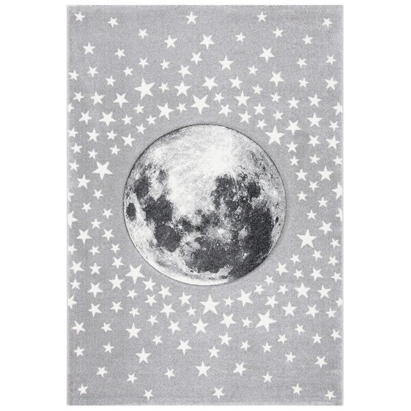 Safavieh 4 x 4 ft. Carousel Kids & Youth Square Rug, Light Grey & White - CRK135F-4SQ