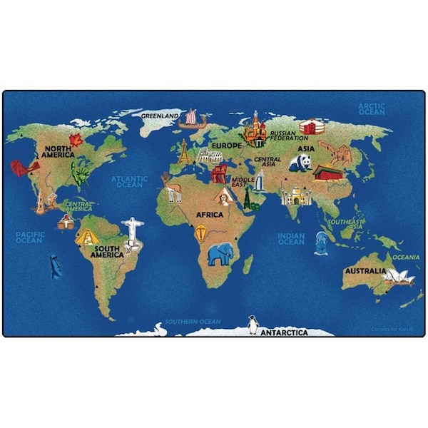 Wall-To-Wall Continental Wonders 7 ft. x 12 ft. Rectangle Carpet - WA54060
