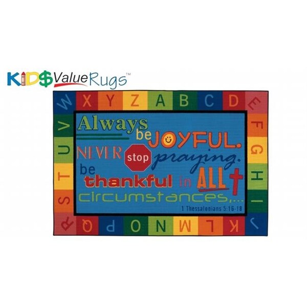 Carpets For Kids Carpets for Kids 96.97 Kids Value Rug - Always be Joyful Circletime - 96.97