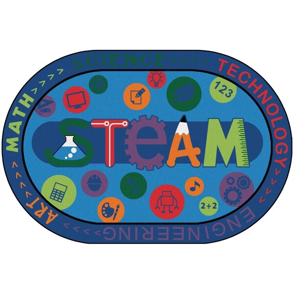 Carpets For Kids 8 x 12 ft. Rectangle Kids Value Plus Steam Rug - 96.57