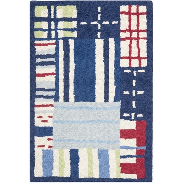 Safavieh 3 x 5 ft. Small Rectangle Novelty Kids Blue and Multicolor Hand Tufted Rug - SFK318A-3