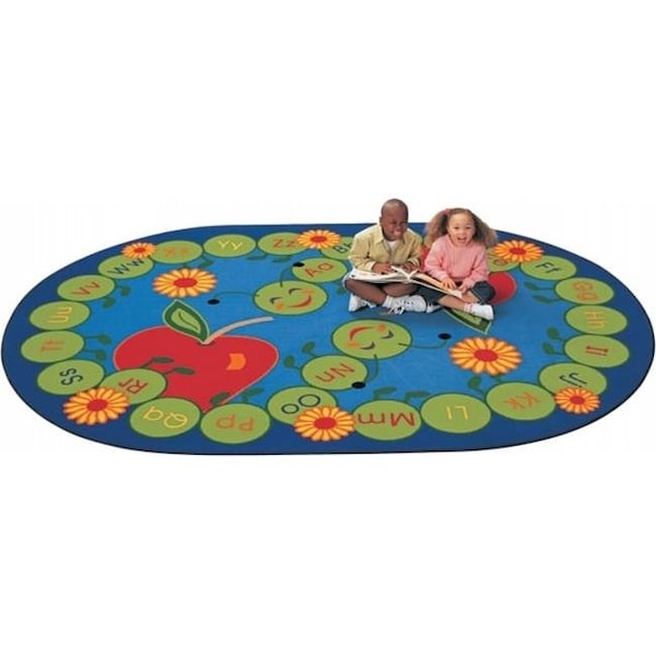 Wall-To-Wall ABC Caterpillar 5.83 ft. x 8.33 ft. Rectangle Rug - WA217119