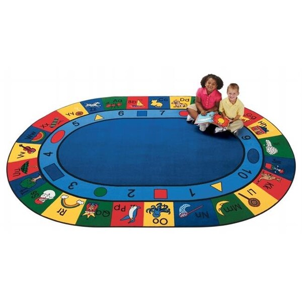 Carpets For Kids Carpets For Kids 1308 Blocks of Fun 8.25 ft. x 11.67 ft. Oval Carpet - 1308