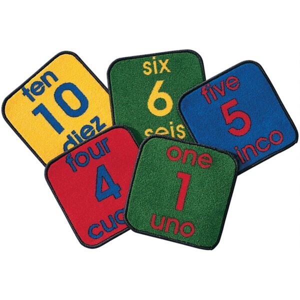 Carpets For Kids Bilingual Number Squares - Set of 10 - CA61967