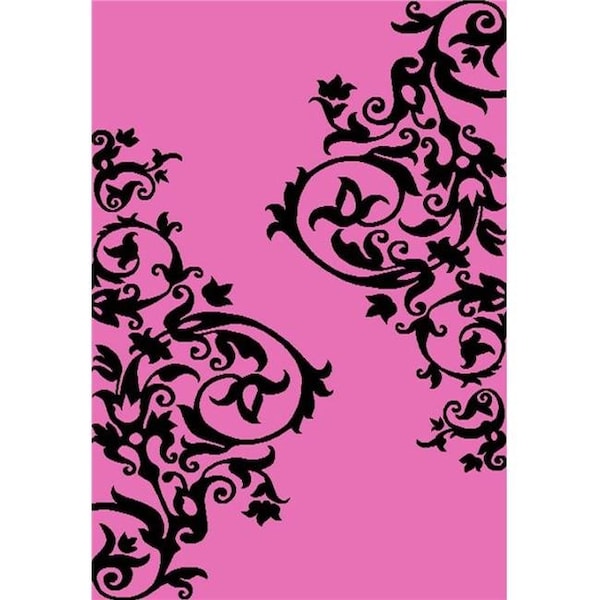 Concord Global Trading Concord Global 23373 2 ft. 7 in. x 4 ft. 1 in. Alisa Tatoo Scroll - Pink - 23373