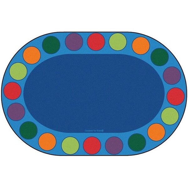 Carpets For Kids Carpets for Kids 4206 6 ft. 9 in. x 9 ft. 5 in. Seating Circles Circletime Rug; Oval - 4206