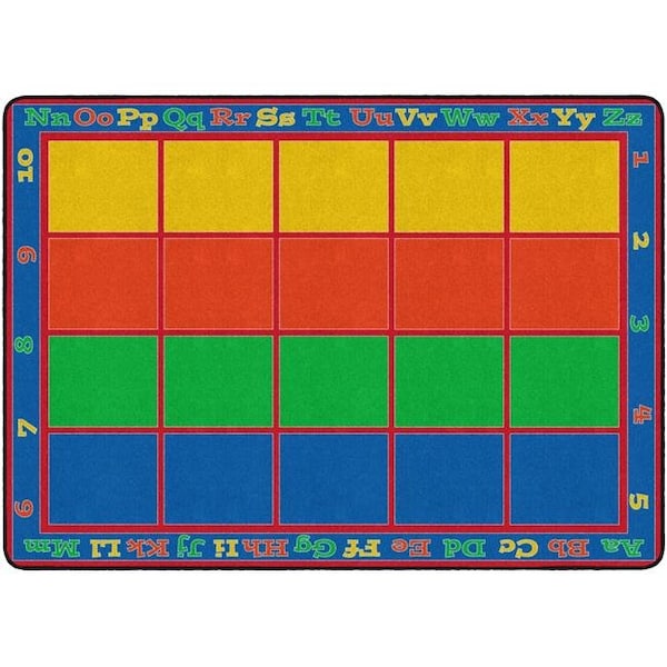 Flagship Carpets Flagship Carpets FE344-32A 6 ft. x 8 ft. 4 in. Sitting Grid Classroom Rug - Rectangle - FE344-32A