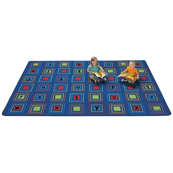 Carpets For Kids Carpets for Kids 3214 4 x 6 ft. Literacy Squares Seating Rug - Primary - 3214