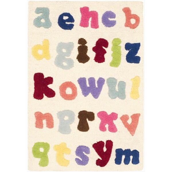 Safavieh 2 x 3 ft. Accent Novelty Kids Ivory and Multicolor Hand Tufted Rug - SFK389A-2