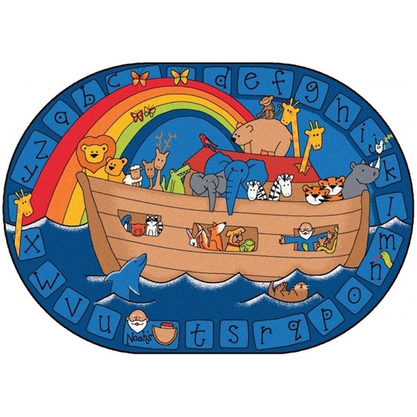 Carpets For Kids Alphabet Noah Rug- 7 ft. 8 in. x 10 ft. 10 in. - 74007
