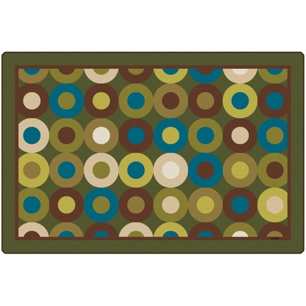 Carpets For Kids Calming Circles without Alphabet 8 ft. x 12 ft. Rectangle Carpet - 13728