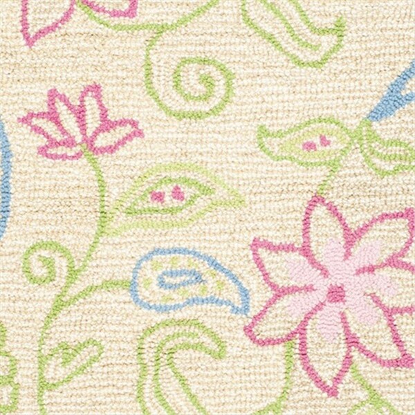Safavieh 3 x 5 ft. Small Rectangle Novelty Kids Ivory and Blue Hand Tufted Rug - SFK362A-3