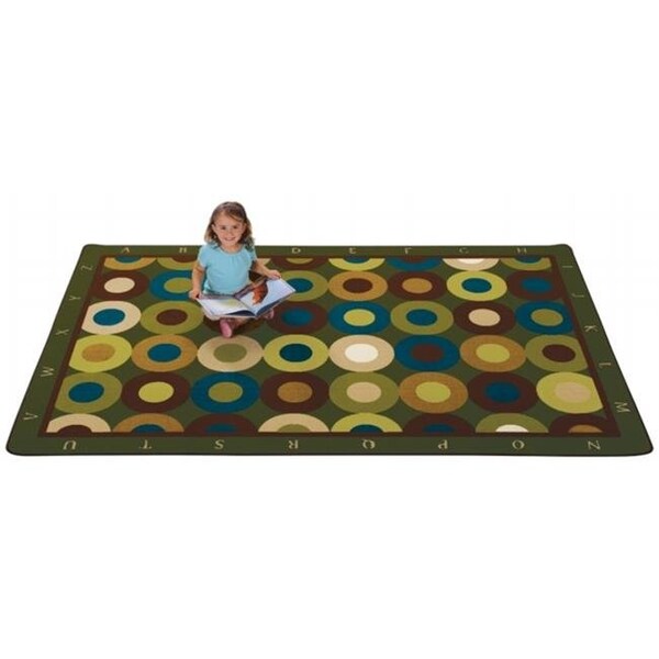 Carpets For Kids Carpets For Kids 17724 Calming Circles with Alphabet 4 ft. x 6 ft. Rectangle Carpet - 17724