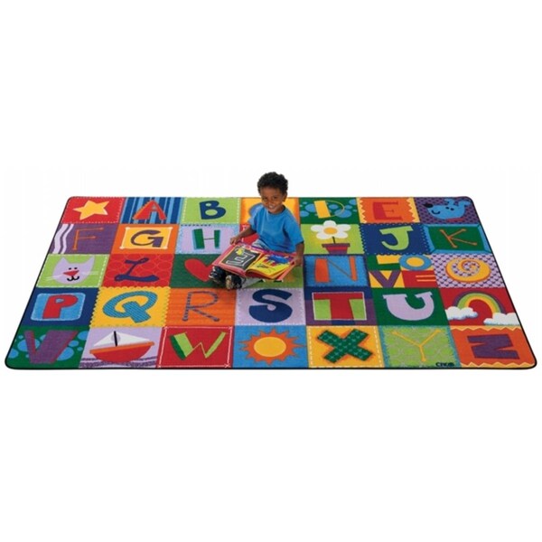 Carpets For Kids Toddler Alphabet Blocks 6 ft. x 9 ft. Rectangle Carpet - CA61914