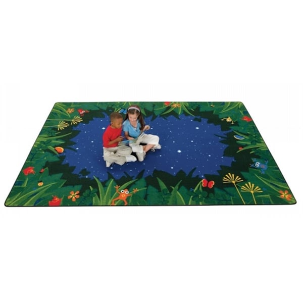 Carpets For Kids Peaceful Tropical Night 6 ft. x 9 ft. Rectangle Carpet - 6515