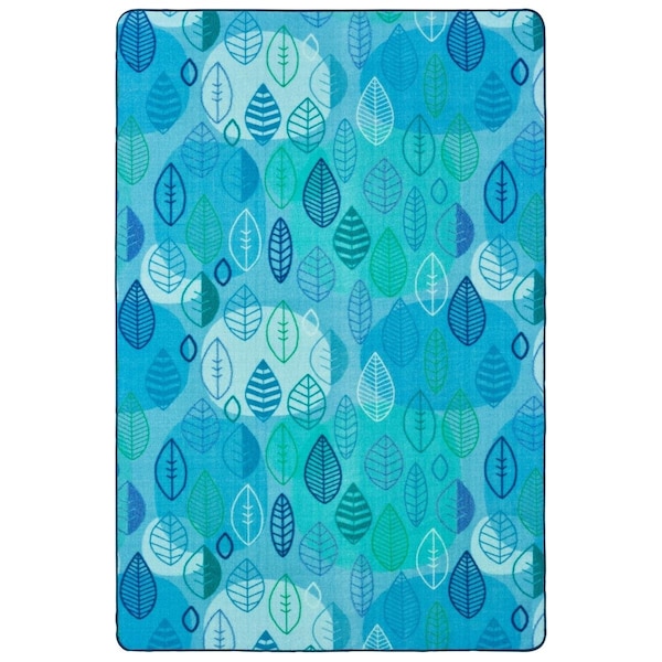 Wall-To-Wall 6 x 9 ft. Rectangle Peaceful Spaces Leaf Rug - WA2547385