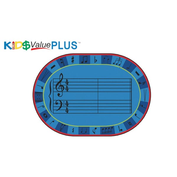 Carpets For Kids Carpets for Kids 72.99 Oval A-Sharp Music Rug - 6 x 9 ft. - 72.99