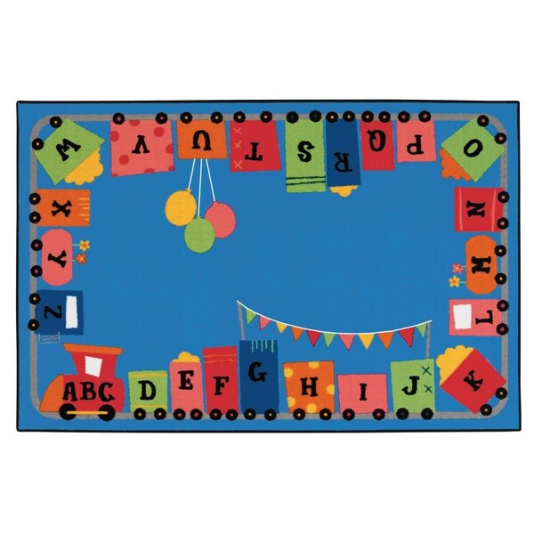 Carpets For Kids 3 x 4 ft. 6 in. Alphabet Fun Train RugRectangle - 36.8