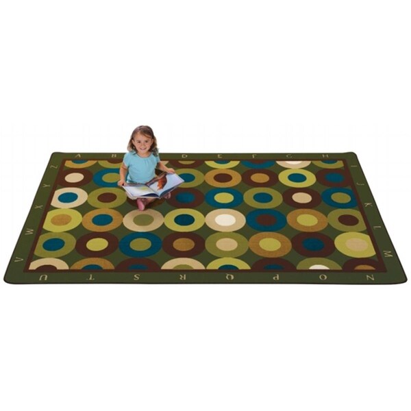 Carpets For Kids Calming Circles with Alphabet 4 ft. x 6 ft. Rectangle Carpet - CA61910