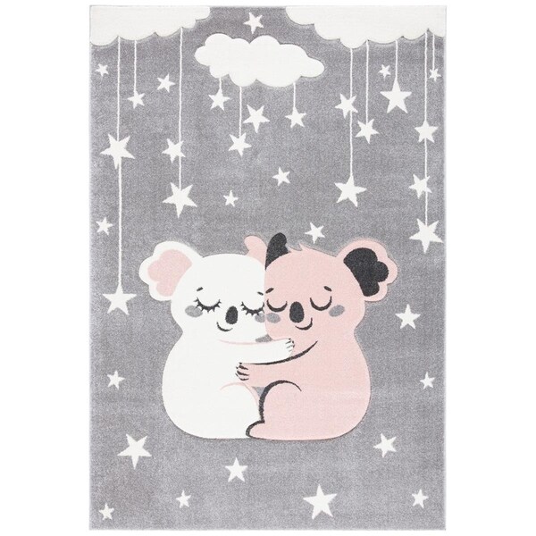 Safavieh 2 x 8 ft. Carousel Kids & Youth Runner Rug Grey & Ivory - CRK195F-28