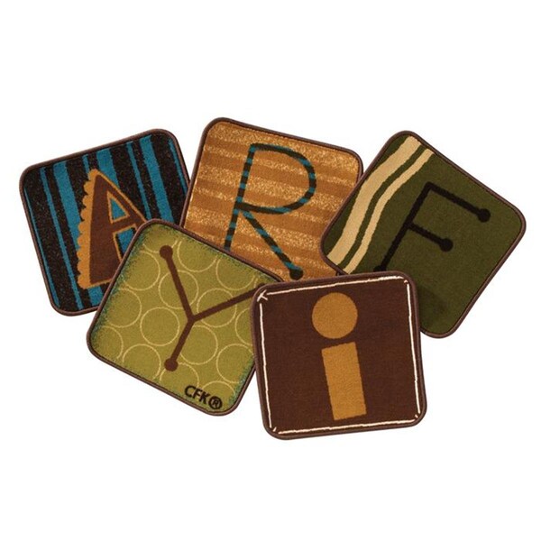 Carpets For Kids Toddler Alphabet Blocks Kit - Nature Rug - 12614