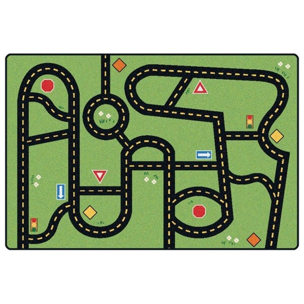 Carpets For Kids Drive and Play Accent 3 ft. x 4.5 ft. Rectangle Rug - 10.61
