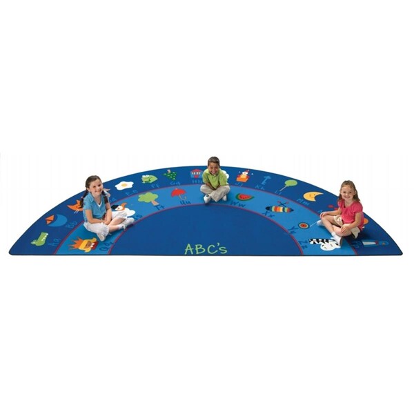 Carpets For Kids Fun with Phonics 6.67 ft. x 13.33 ft. Semi-Cir Carpet - 9634