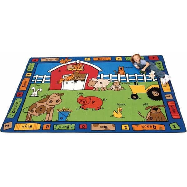 Carpets For Kids Alphabet Farm 5.83 ft. x 8.33 ft. Rectangle Carpet - CA61904