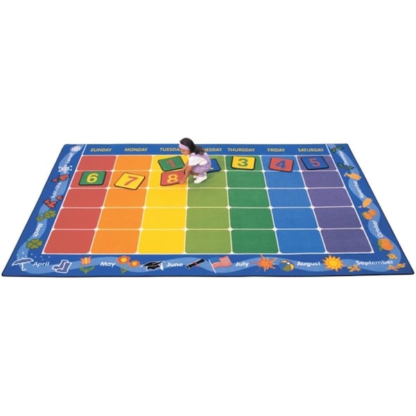 Carpets For Kids Calendar 7.5 ft. x 12 ft. Rectangle Rug - 1112