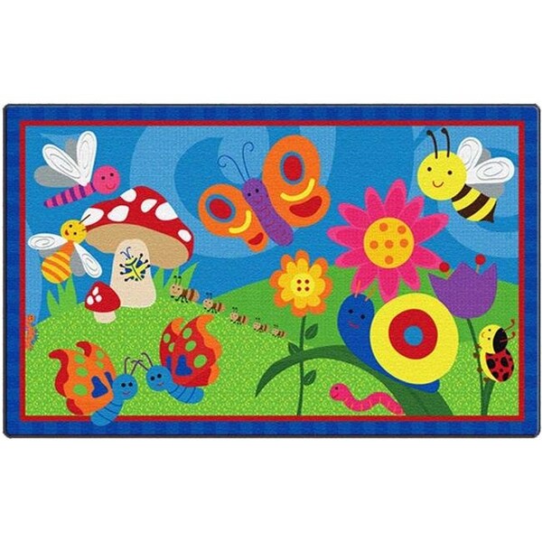 Flagship Carpets Flagship Carpets CE419-28W Rectangle Cutie Bugs; 5 ft. x 8 ft. - CE419-28W