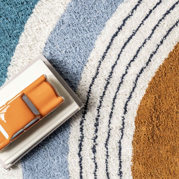 Nuloom Nydia Circular Kids Machine Washable Area Rug 4ft x 5ft - SVDC16A-405