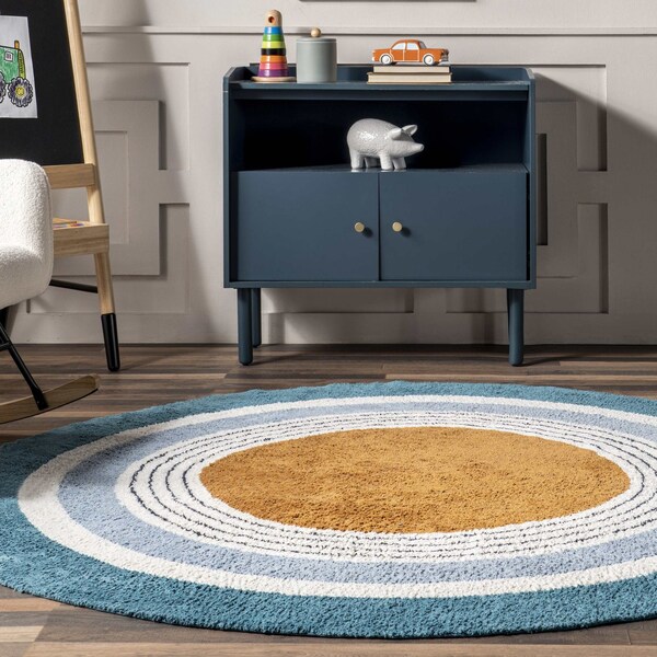 Nuloom Nydia Circular Kids Machine Washable Area Rug 4ft x 5ft - SVDC16A-405