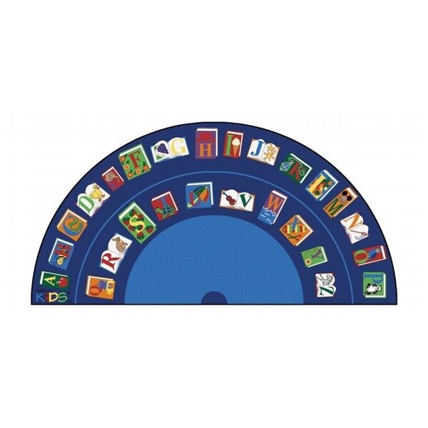 Carpets For Kids Carpets For Kids 2634 Reading by the Book Seating 6.67 ft. x 13.33 ft. Semi-Cir Rug - 2634