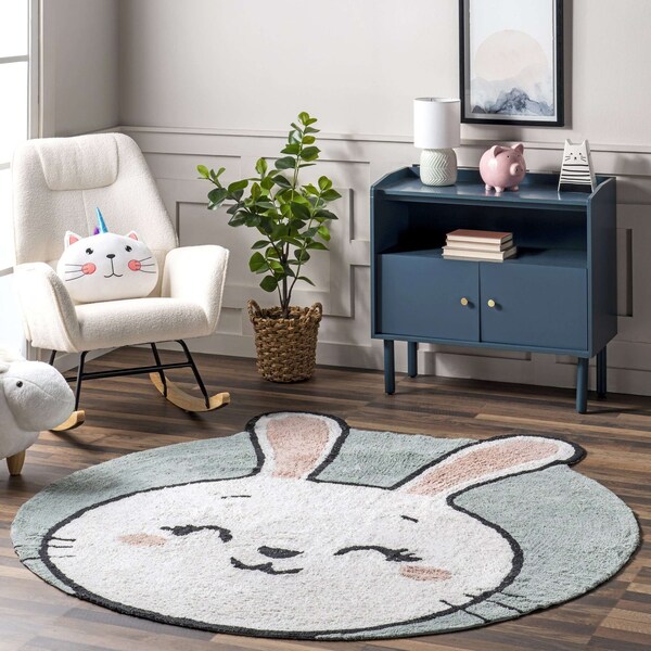 Nuloom Vera Bunny Machine Washable Kids Area Rug 6ft - SVDC12A-R606