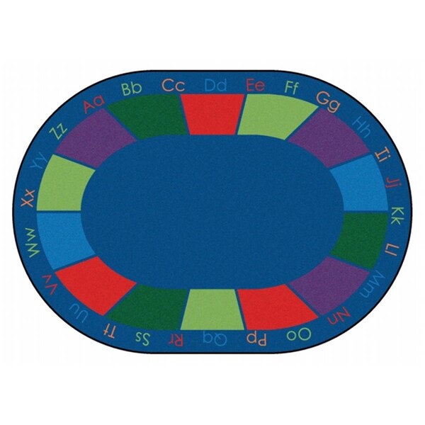 Carpets For Kids Colorful Places Seating 8.25 ft. x 11.67 ft. Oval Rug - 8616
