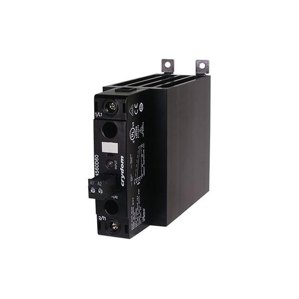 Relé de estado sólido Crydom montaje en riel DIN 45mm 600Vac/45A 4-32V - DR4560D45R