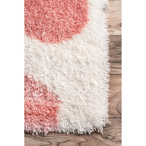 Nuloom Alexa Polka Dot Kids Shag Area Rug 5ft 3in x 7ft 6in - OZAS10A-508