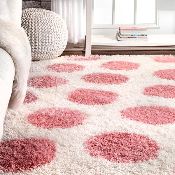 Nuloom Alexa Polka Dot Kids Shag Area Rug 5ft 3in x 7ft 6in - OZAS10A-508