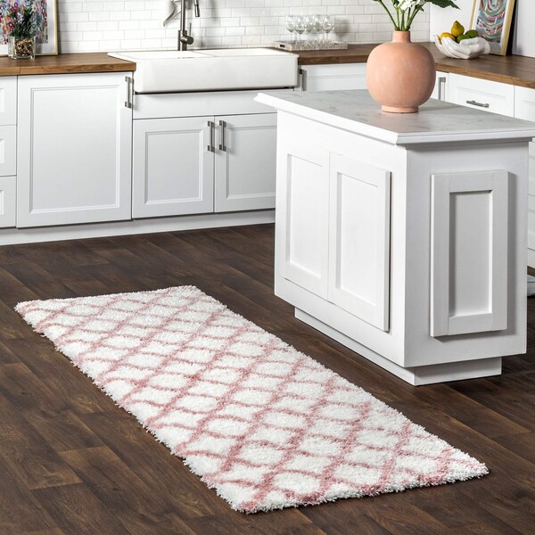 Nuloom Nelda Trellis Kids Shag Area Rug 2ft 6in x 6ft - OZAS03B-2606