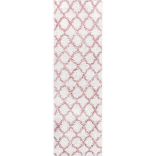 Nuloom Nelda Trellis Kids Shag Area Rug 2ft 6in x 6ft - OZAS03B-2606