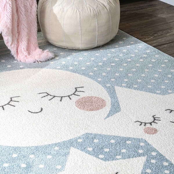 Nuloom Moon And Stars Kids Nursery Area Rug 2ft 8in x 8ft - MEST03A-2808